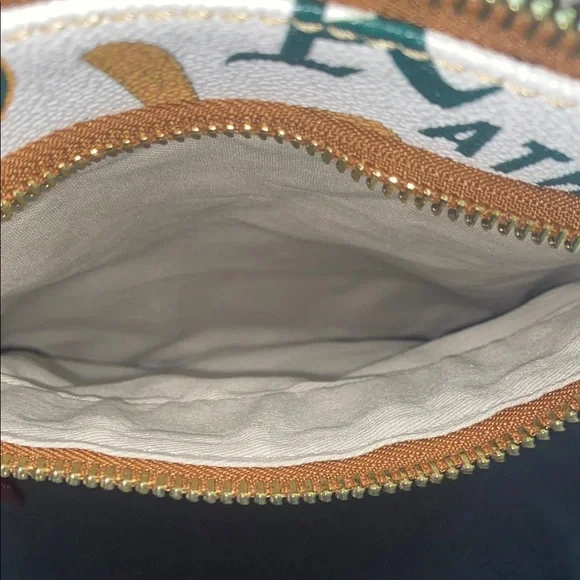 Dooney & Bourke Athletics Triple-Zip Crossbody Bag - White and Brown - Picture 10 of 11